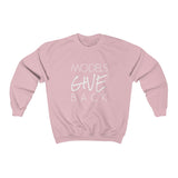 GIVE CREWNECK SWEATSHIRT - WHITE LOGO