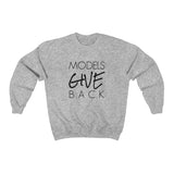 GIVE CREWNECK SWEATSHIRT - BLACK LOGO