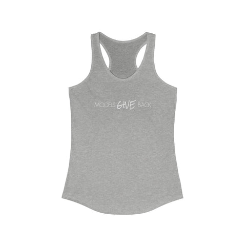 GIVE WOMEN'S RACERBACK TANK - WHITE LOGO