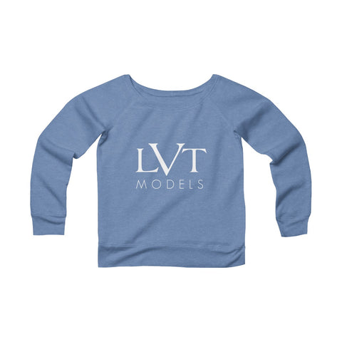 LVT OFF THE SHOULDER SWEATSHIRT - WHITE LOGO