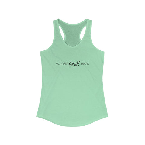 GIVE WOMEN'S RACERBACK TANK - BLACK LOGO