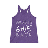 GIVE WOMEN'S ULTRA SOFT RACERBACK TANK - WHITE LOGO