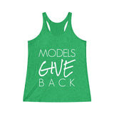 GIVE WOMEN'S ULTRA SOFT RACERBACK TANK - WHITE LOGO