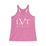 LVT WOMEN'S ULTRA SOFT RACERBACK TANK - WHITE LOGO