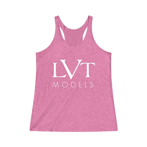 LVT WOMEN'S ULTRA SOFT RACERBACK TANK - WHITE LOGO