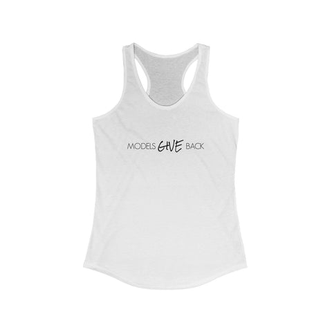 GIVE WOMEN'S RACERBACK TANK - BLACK LOGO