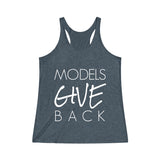 GIVE WOMEN'S ULTRA SOFT RACERBACK TANK - WHITE LOGO