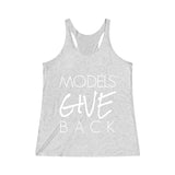 GIVE WOMEN'S ULTRA SOFT RACERBACK TANK - WHITE LOGO