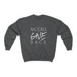 GIVE CREWNECK SWEATSHIRT - WHITE LOGO