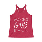 GIVE WOMEN'S ULTRA SOFT RACERBACK TANK - WHITE LOGO