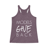 GIVE WOMEN'S ULTRA SOFT RACERBACK TANK - WHITE LOGO